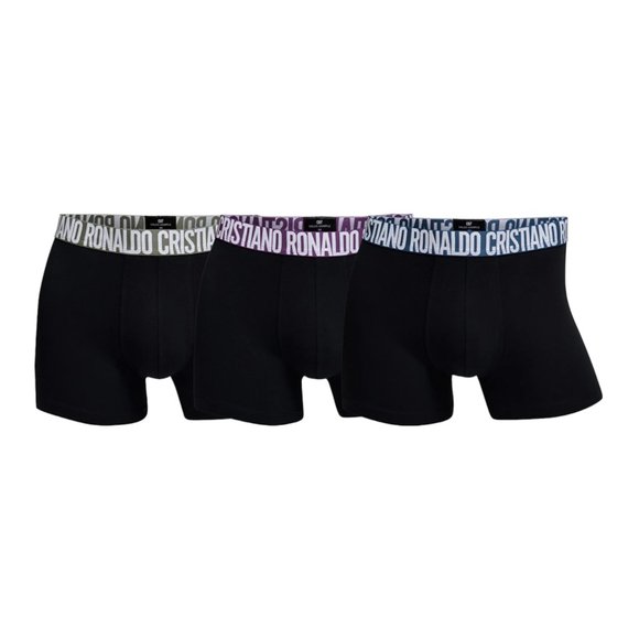 CR7 Christiano Ronaldo Men's 3 Pack Boxer Briefs Black Size Large - Picture 1 of 1